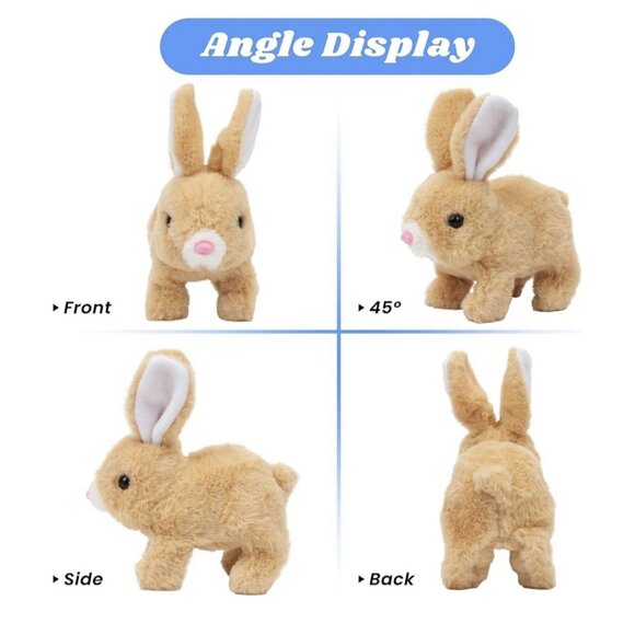 Hopping Rabbit Interactive Electronic Pet Plush Bunny Toy Tan New - Picture 4 of 9